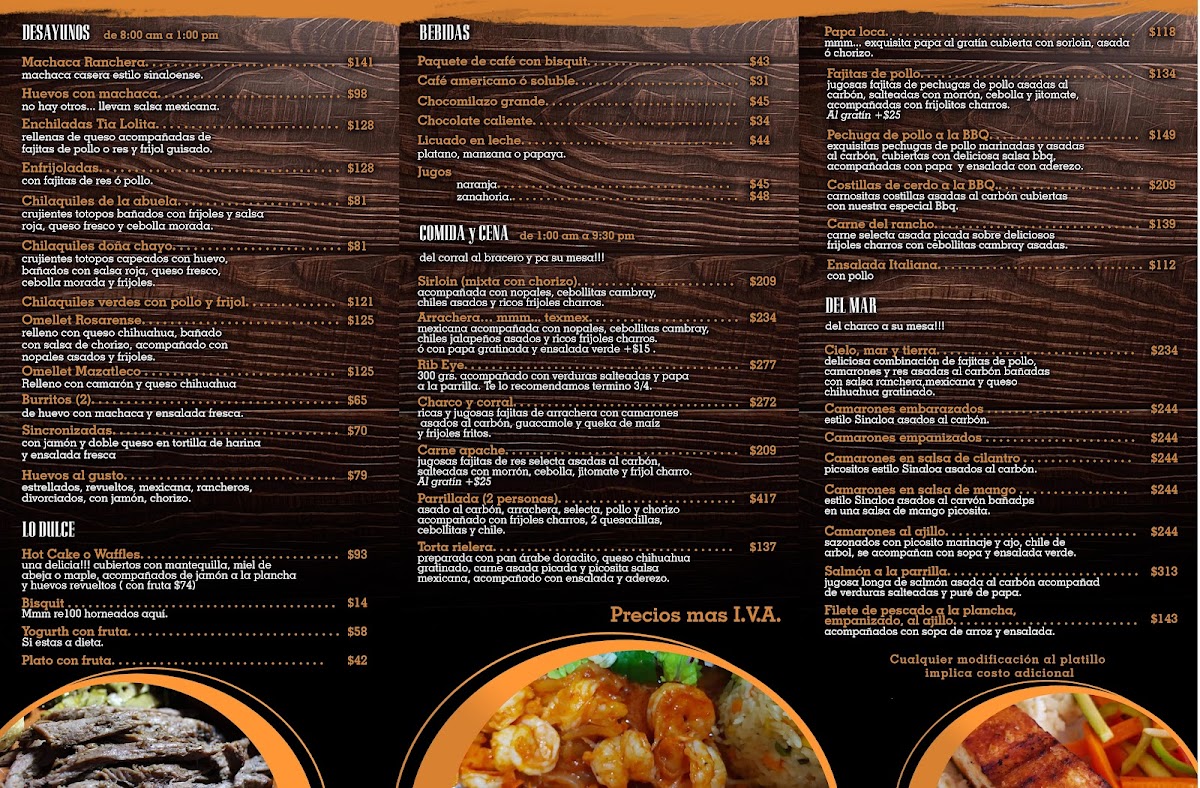Los Rieleros Menu - Image 1
